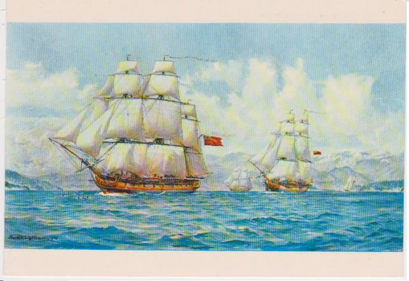 HMS DISCOVERY, CAPTAIN GEORGE VANCOUVER WITH SUTIL AND MEXICANA