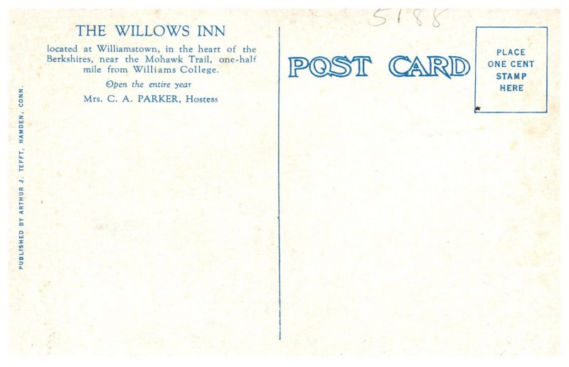 Massachusetts  Williamstown  The Willows Inn