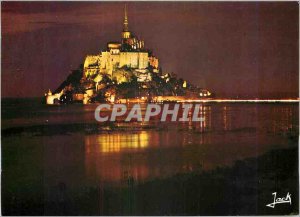 Modern Postcard Mont Saint Michel Night view