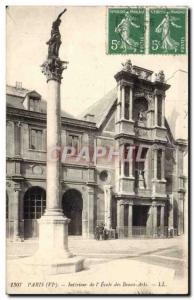 Paris - 6 - Interior of & # 39Ecole Fine Arts - Old Postcard