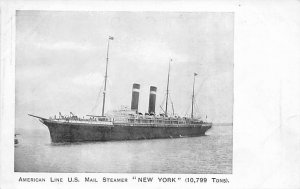 US Mail Steamers New York American Line Ship Unused 