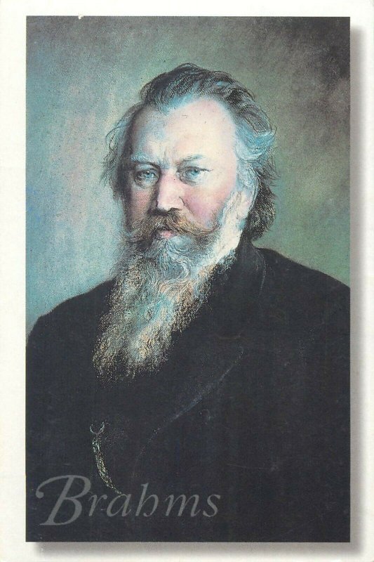 Postcard Brahms portrait