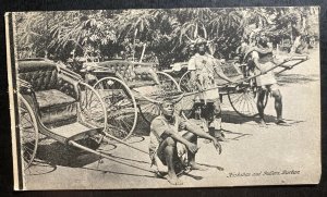 Mint South Africa RPPC Real Picture Postcard Rickshas And Pullers Durban