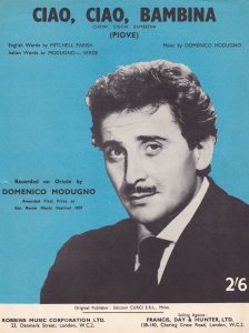 Ciao Ciao Bambina Piove Domenico Modugno 1950s Sheet Music