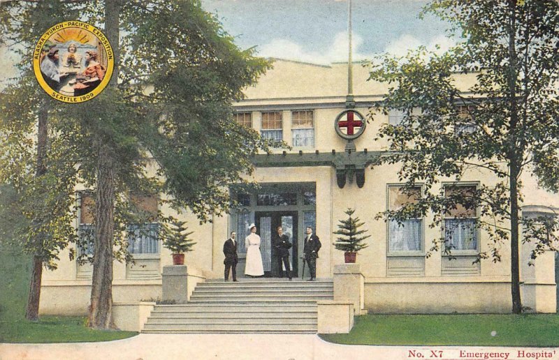 Emerency Hospital, AYPE Seattle, WA 1909 Alaska Yukon Expo Vintage Postcard