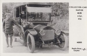 French Napier 1914 1915 WW1 Classic Car Chauffeur Real Photo Postcard