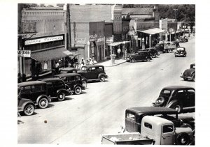 CONTINENTAL SIZE POSTCARD MAIN STREET GREENSBORO ALABAMA 1936 (REPRODUCTION)