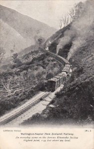 Postcard Railroad Wellington Napier New Zealand Railway