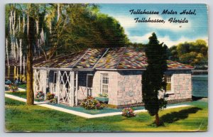 Tallahassee Florida~Tallahassee Motor Hotel~No Mosquitoes~Vintage Linen Postcard