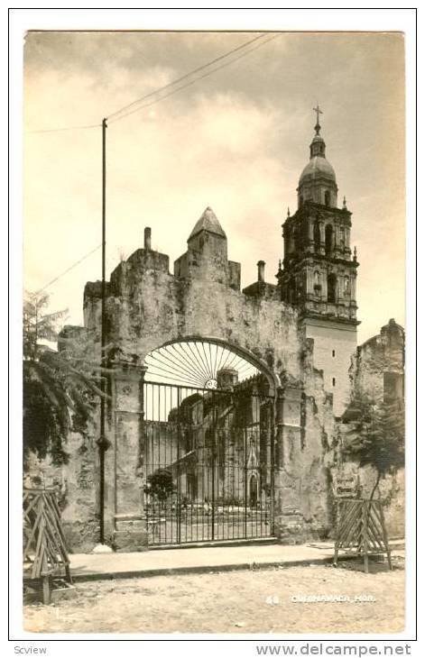 RP; Gated Main Entance to Cathedral, Cuernavaca, Morelos, Mexico, 10-20s