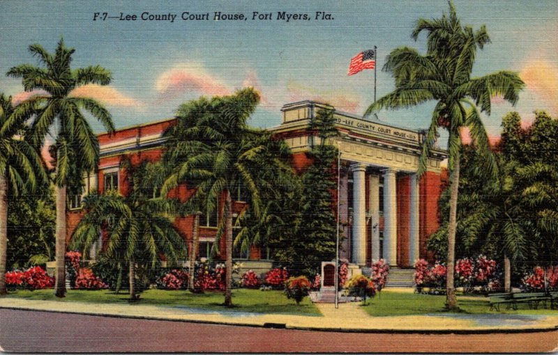 Florida Fort Myers Lee County Court House Curteich