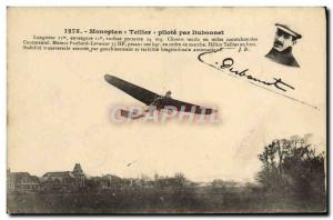 Old Postcard Jet Aviation monoplane Tellier driver by Dubonnet