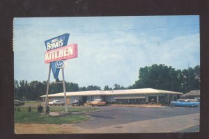 STATESBORO GEORGIA MTS. BRYANT'S KITCHEN RESTAURANT OLD CARS POSTCARD