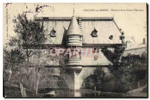 Old Postcard Chalons sur Marne Behind Bank of Caisse d & # 39Epargne