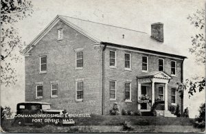 Vtg Commanding Officer's Quarters Fort Devens Massachusetts MA 1910s Postcard