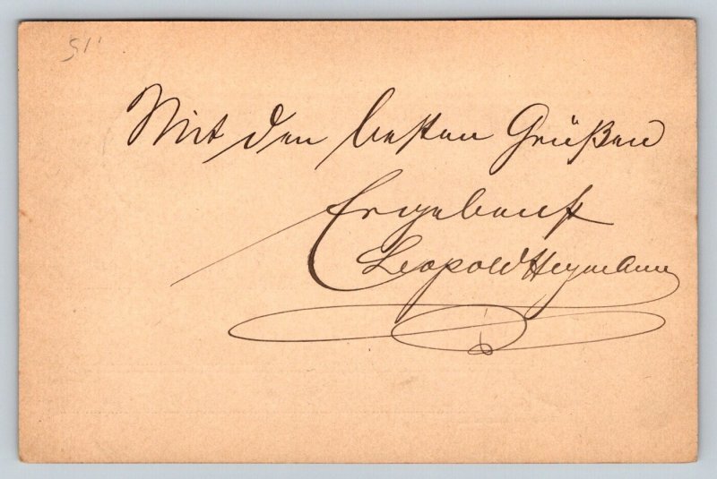 1900  Hamburg German  Deutsche Reichspost  Postcard