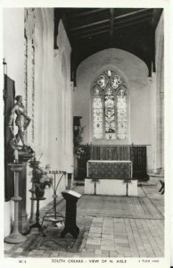 Norfolk Postcard - South Creake - View of North Aisle - Real Photo - Ref TZ7841