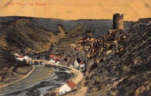 Esch Luxembourg panoramic birds eye view castle ruins antique pc Z17984