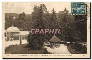 Old Postcard Martigny Les Bains Pavilion Landscape And From The Source