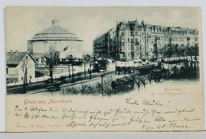 Germany Mannheim Panorama und Ringstrasse c1901 Postcard J14