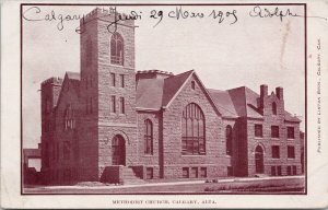 Methodist Church Calgary Alberta AB c1906 Linton Bros Private Postcard H40