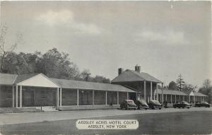 Ardsley NY Nice Early 1950s Cars @ Acres Motor Court~B&W Glossy~Emerson Postcard