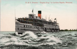 Steamer 'Rapids King' in Lachine Rapids Montreal QC Quebec c1910 Postcard H23