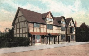 Vintage Postcard Shakespeare's House Landmark Home Stratford-On-Avon England