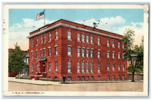 1918 YMCA Exterior Building Henderson Kentucky Vintage Antique Posted Postcard