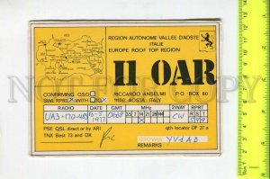 466976 1977 year Italy Vallee d'Aoste radio QSL card to USSR