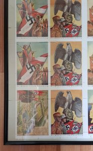 THIRD 3RD REICH COMPLETE UNCUT SHEET 15 ORIGINAL POSTCARDS NUREMBERG RALLY 1939