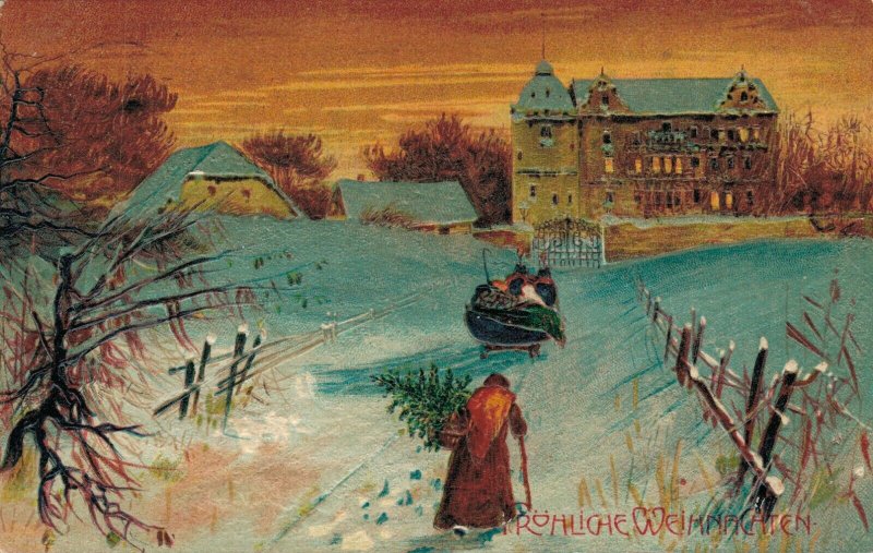 Amazing Embossed Vintage Santa Claus Postcard RARE 04.02