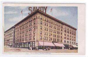 Savoy Hotel Denver Colorado 1905c postcard