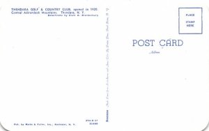 Thendara Golf Club New York Postcard
