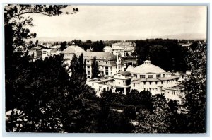 Piešťany-Kúpeľný Ostrov Slovakia RPPC Photo Postcard Spa Irma 1957 Vintage