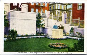 Postcard RI Providence - Roger Williams Spring where city was founded