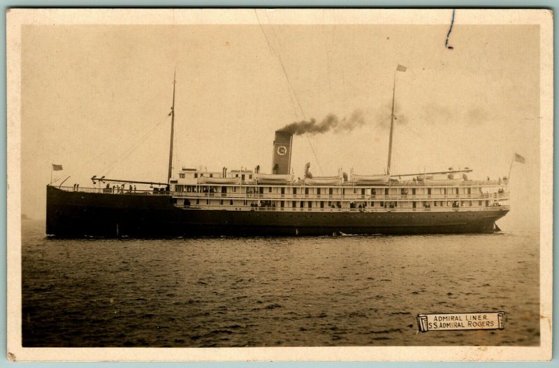 RPPC SS Admiral Rogers Steamship Former SS Spokane UNP DB Postcard H5 