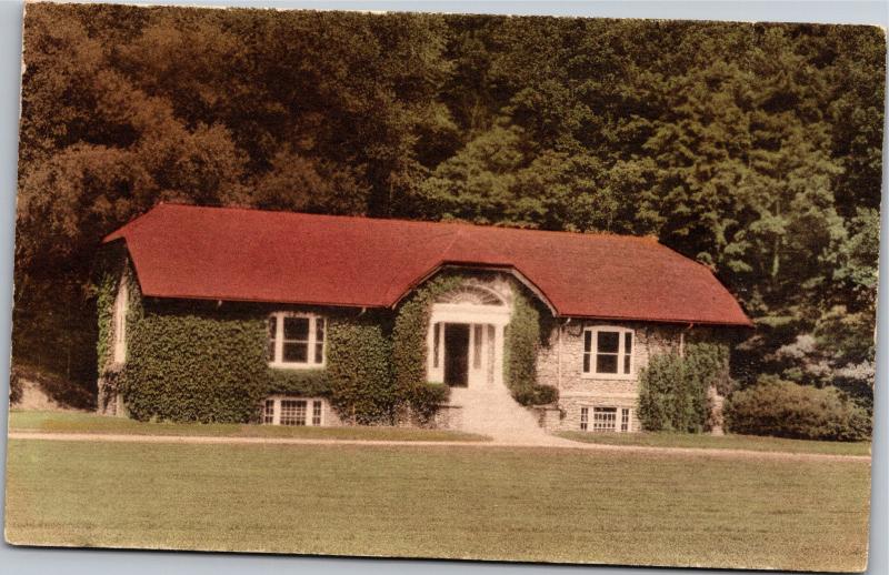 Museum Letchworth Park NY Genesee Gorge Series Hand Colored Vintage Postcard H08