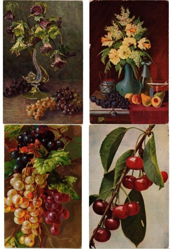 FRUIT, FRUITS, 67 Vintage Postcards pre-1940 (L6218)