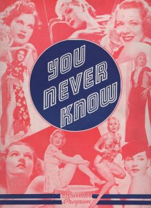 Lupe Velez Libby Holman Clifton Webb You Never Know XL Old Photo Programme