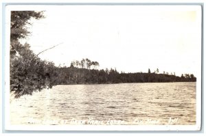 1945 Deer Trail Lodge Exterior River Lake Ely Minnesota MN RPPC Photo Postcard