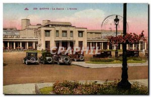 Dieppe Postcard Old Casino l & # 39entree (cars)