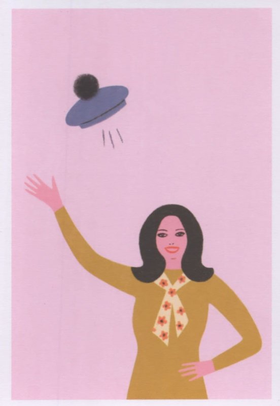 The Mary Tyler Moore TV Show Gay Womens Rights Painting Postcard