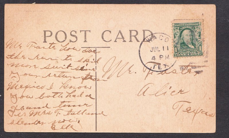 TX - Waco - They Stretch 'em in - D Hillson card - 1907