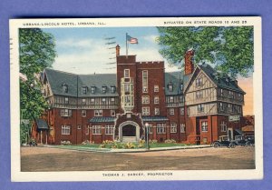 Urbana, Illinois/ILPostcard, Urbana-Loncoln Hotel/State Road