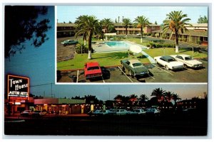 c1950's Town House Motel Fresno California CA Dual View Vintage Postcard