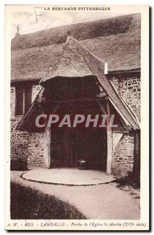 Postcard Old Lamballe Porch of the Church of St. Martin XVI century