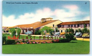 LAS VEGAS, NV Nevada ~Roadside  LAST FRONTIER HOTEL & CASINO  c1940s Postcard