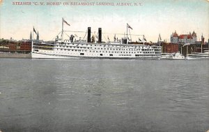 C W Morse River Steamship On Steamboat Landing Ferry Boat Ship 