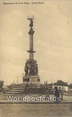 Monumento del 2 de mayo Lima, Peru Unused 